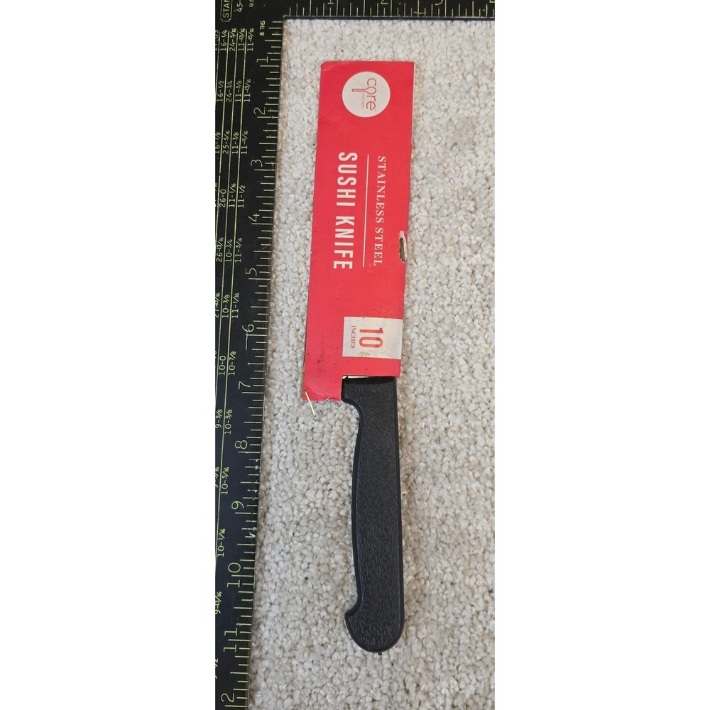 Core‎ Kitchen Sushi Knife Silver Black Stainless Steel 10 Inch Blade
